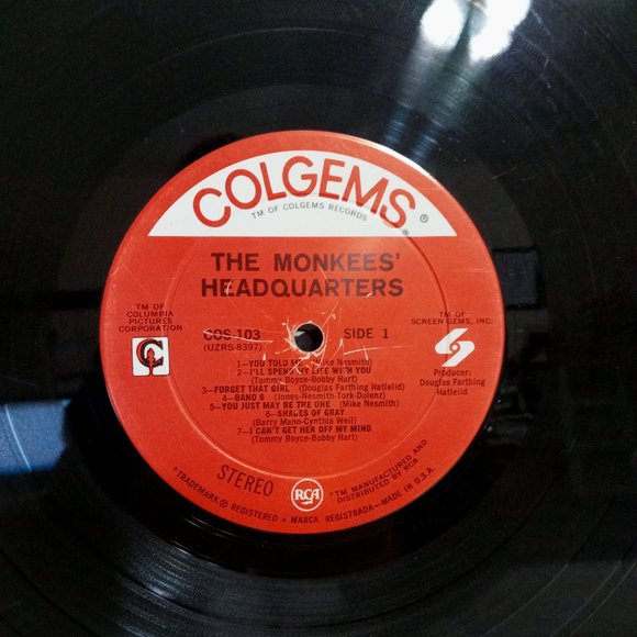 The Monkees Headquarters COS-103 Vinyl Record 1967 - Picture 6 of 7